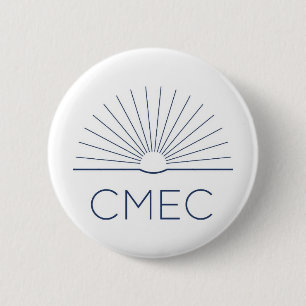 CMEC Button - white with navy logo