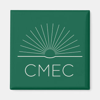 CMEC Fridge Magnet - square, green with white