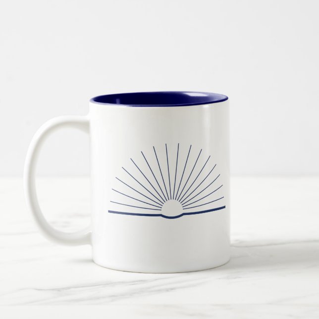 CMEC Two-Toned Mug - navy logo and interior (Left)