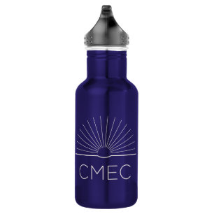 CMEC Water Bottle - 18 oz, blue with white logo