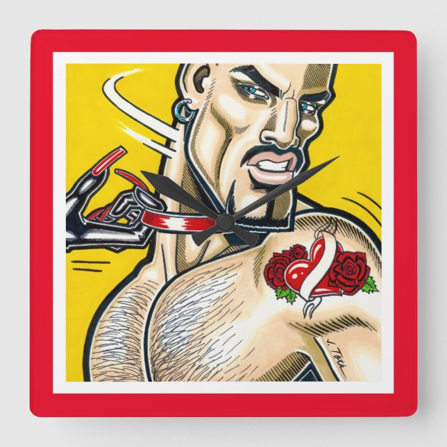 C'mere! Square Wall Clock (Front)