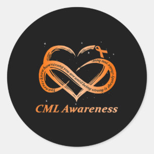 CML Warrior I'm Fine Chronic Myeloid Leukaemia Awa Classic Round Sticker