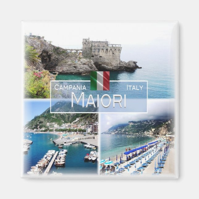 CMP012 MAIORI, Campania, Italy, Fridge Magnet (Front)