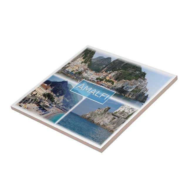 CMP034 AMALFI, Campania, Italy, Tile (Side)