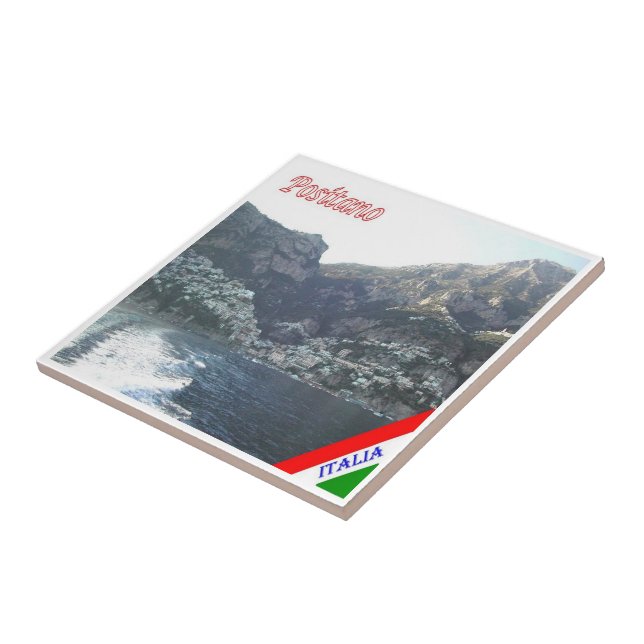 CMP042 POSITANO, AMALFI COAST, Italy, Tile (Side)