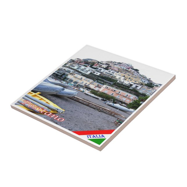 CMP044 POSITANO, AMALFI COAST, Italy, Tile (Side)
