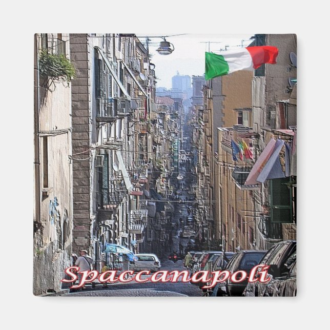 CMP049 NAPLES, SPACCANAPOLI, Italy, Fridge Magnet (Front)