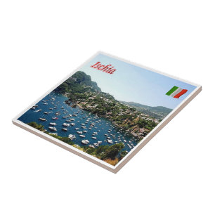 CMP062 ISCHIA, Port, Campania, Italy, Tile