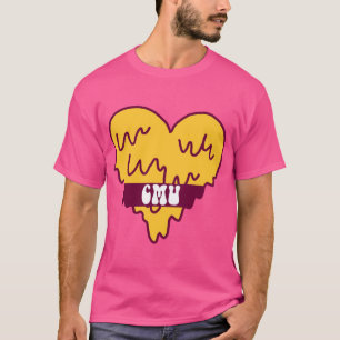 CMU Central Michigan University Heart Oversized T-Shirt
