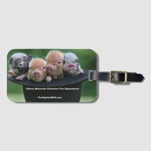 CMVFD Pigs In A Hat Bag Tag (Front Horizontal)