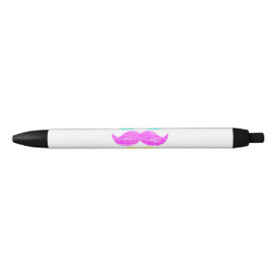 CMY Colourful Moustache Pattern Graphic Black Ink Pen