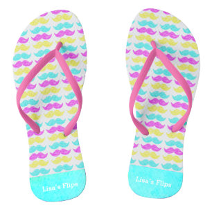 CMY Moustaches Jandals