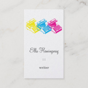 CMY Type Writing Machine Business Card