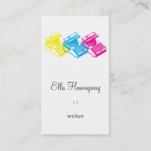 CMY Type Writing Machine Business Card