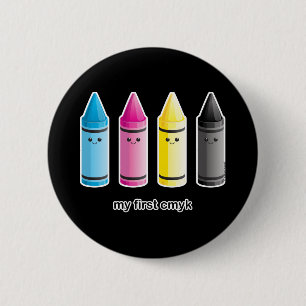 CMYK 6 CM ROUND BADGE