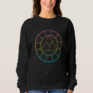 cmyk colour wheel with chill rainbow fade gift for sweatshirt