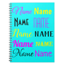 CMYK Cyan personalised name gift