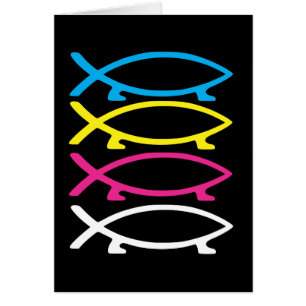 cmyk darwin fishes