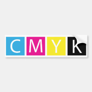 CMYK Pre-Press Colours Bumper Sticker