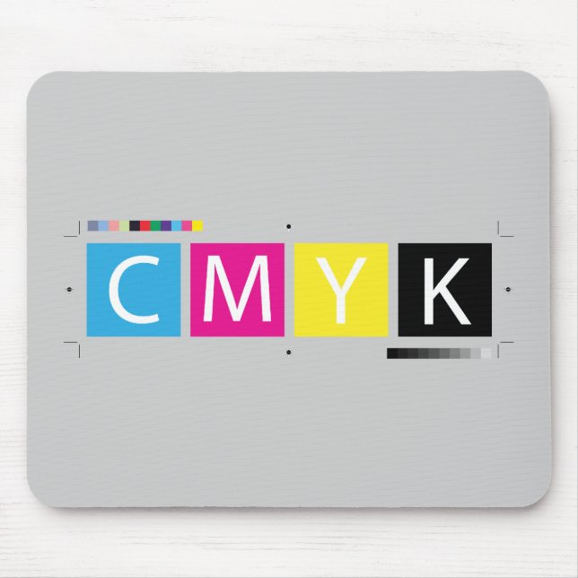 CMYK Pre-Press Colours Mouse Pad (Front)