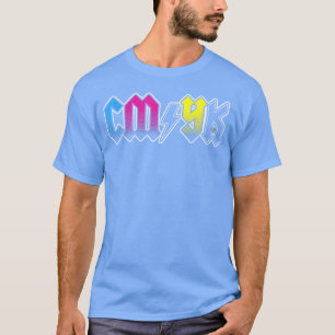 CMYK Rock Band Designer retro T-Shirt