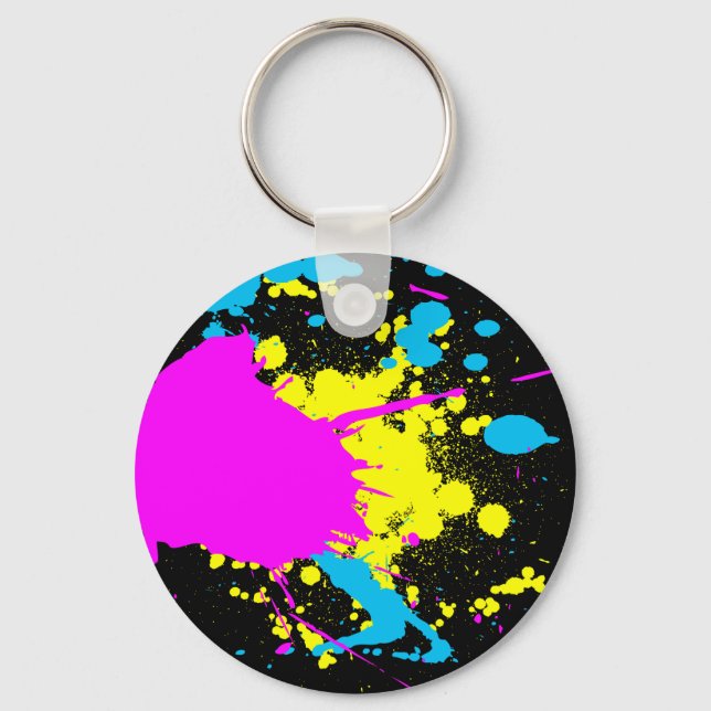 CMYK Splash Key Ring (Front)