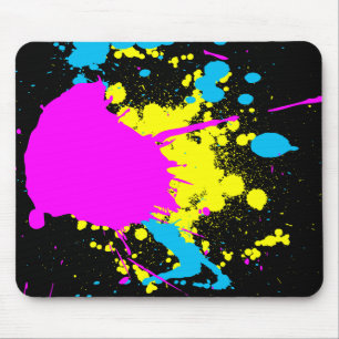 CMYK Splash Mouse Pad