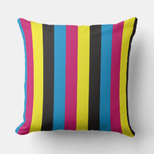 cmyk stripes background pattern graphic color cyan cushion