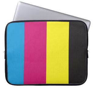 cmyk stripes background pattern graphic color cyan laptop sleeve