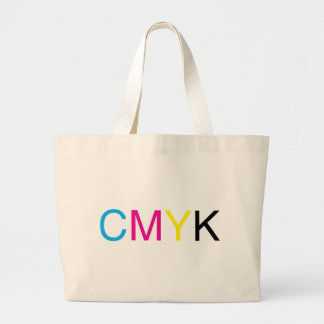 CMYK Text Large Tote Bag