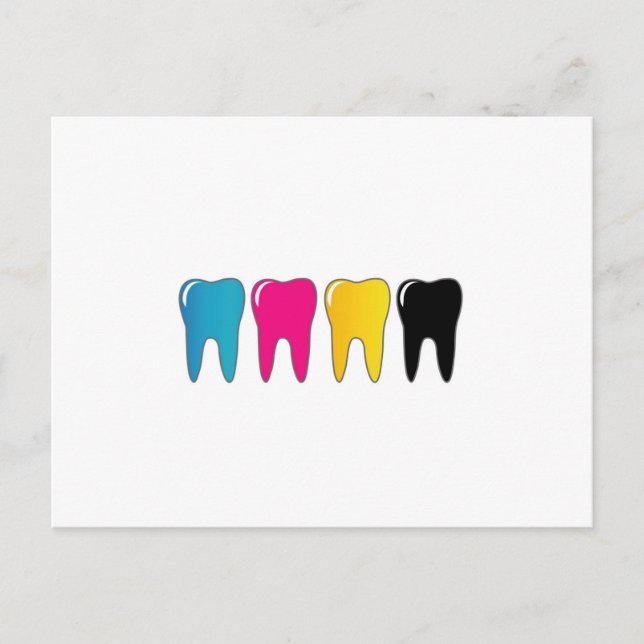 CMYK tooth Postcard (Front)