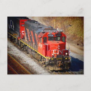 CN 4708 H.M.S. Hockeypokey locomotive Postcard