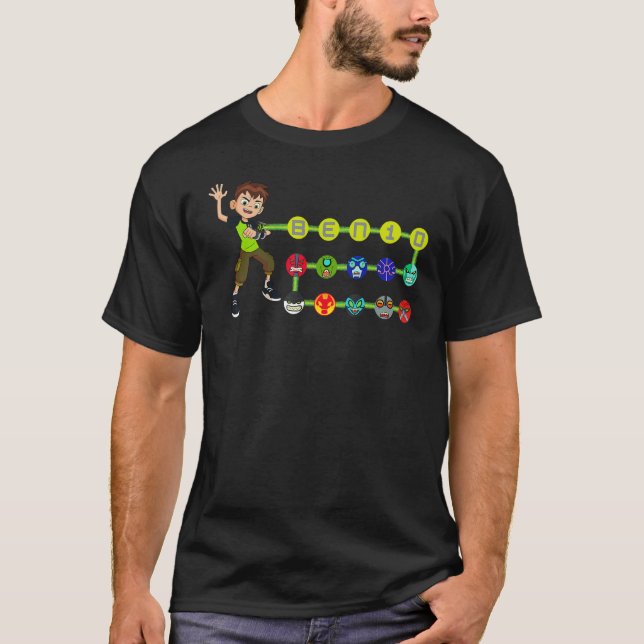 CN Ben 10 Omnitrix Alien Icons T-Shirt (Front)