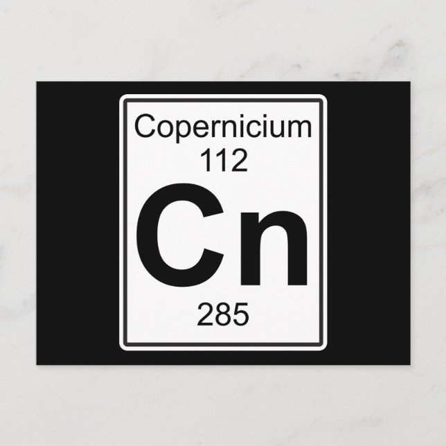 Cn - Copernicium Postcard (Front)