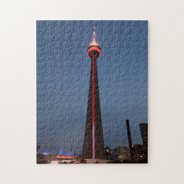 CN Tower at Night - Toronto, Canada Jigsaw Puzzle (Vertical)