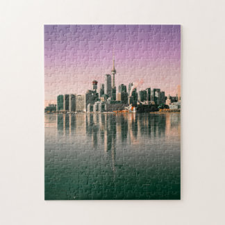 CN Tower Toronto Canada Landmark Water Reflection Jigsaw Puzzle