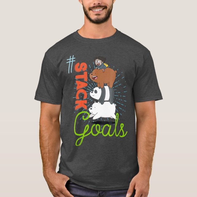 CN We Bare Bears This My Squad Patch Graphic T-Shirt (Front)