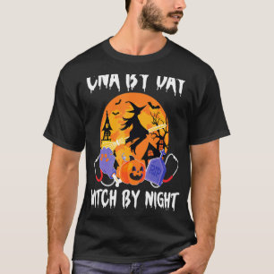 Cna By Day Witch By Night Halloween Certified Nurs T-Shirt