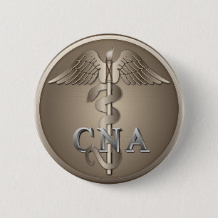 CNA Caduceus 6 Cm Round Badge