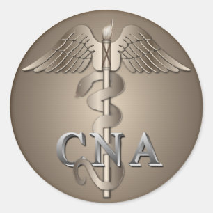 CNA Caduceus Classic Round Sticker