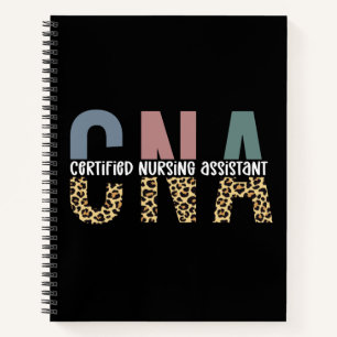 CNA Certified Nursing Assistant Cheetah Print Notebook