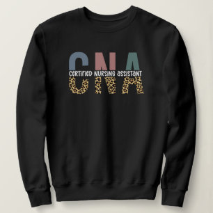 CNA Certified Nursing Assistant Cheetah Print Sweatshirt