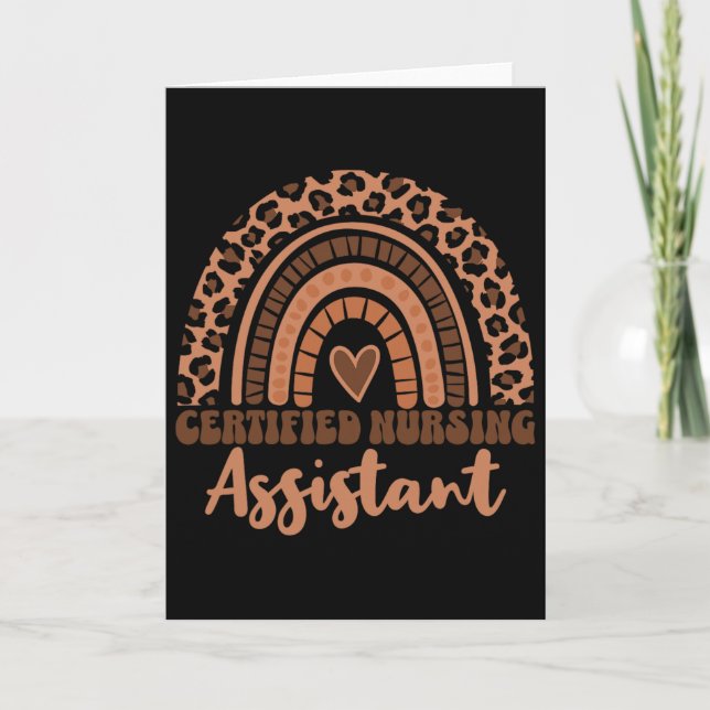 Cna Certified Nursing Istant Afro Black History Mo Card (Front)