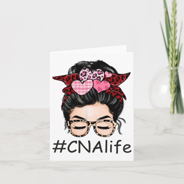 Cna Certified Nursing Istant Valentine Day Cute Me Card (Front)