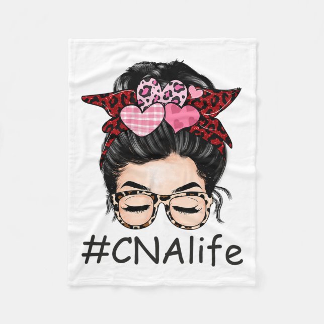 Cna Certified Nursing Istant Valentine Day Cute Me Fleece Blanket (Front)