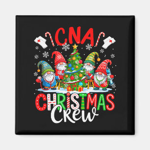 Cna Christmas Crew Group Gnomes Nurses Decorating  Magnet