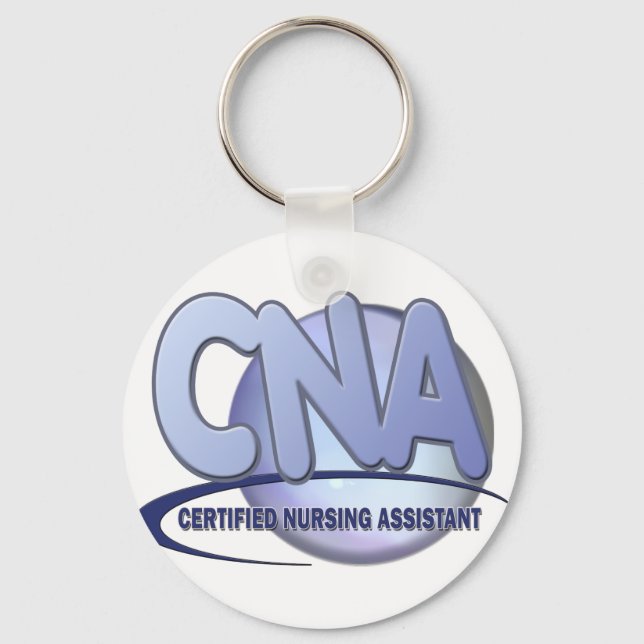 CNA FUN BLUE CERTIFIED NURSING ASSISTANT KEY RING (Front)