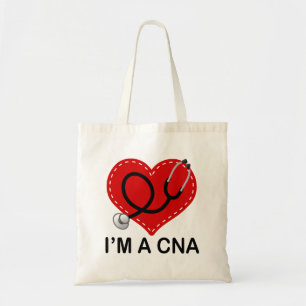 CNA Heart Stethoscope Tote Bag