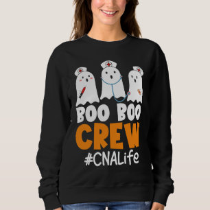 CNA Life Boo Boo Crew Nurse Ghost Halloween Costum Sweatshirt