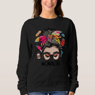 CNA Life Messy Bun Women  CNA Sweatshirt